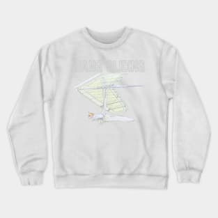 Hang Gliding Color Sketch Crewneck Sweatshirt